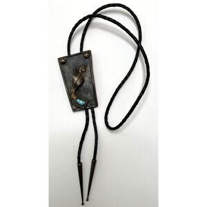 Lorenzo Coriz Kewa Santo Domingo Pueblo Bolo Signed Turquoise Claw Silver